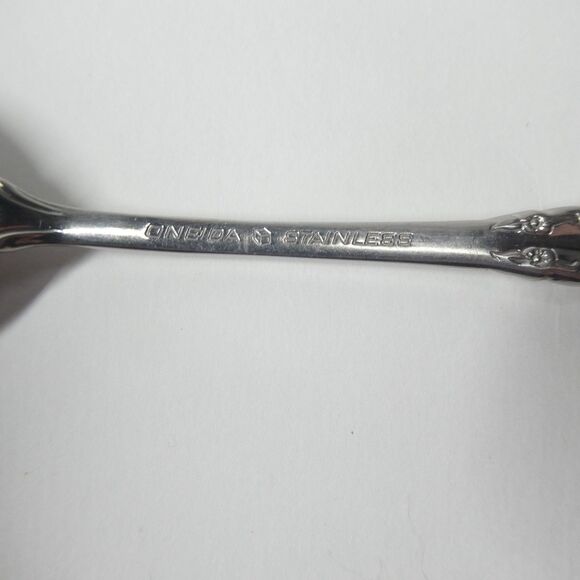 Oneida Shelley Teaspoon Stainless Spoon 6" Cube Mark Vintage - Picture 6 of 6